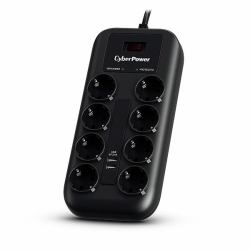 CyberPower P0820SUF0-DE surge protector Black 8 AC outlet[s] 200 - 250 V 1.8 m (Surge Protector Black 8 Ac - Outlet[S] 200 - 250 V 1.8 M - Warranty: 12M)