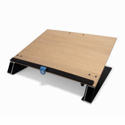 R-Go Tools Porte documents R-Go Read2Write, pour lire et écrire, ergonomique, avec repose-poignet en mousse souple, chêne (READ2WRITE DOCUMENT HOLDER - OAK WOOD)