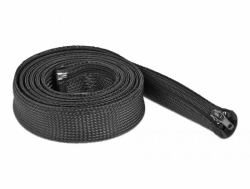 DeLOCK 19168 cable sleeve Black (Delock Braided Sleeve with zip fastene)