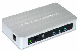 Microconnect MC-HMSW301B video switch HDMI (HDMI 2.0 Switch 3 to 1 way - Supporting 4K 60Hz / HDCP2.2. - Aluminium/Plastic Switch - Warranty: 36M)