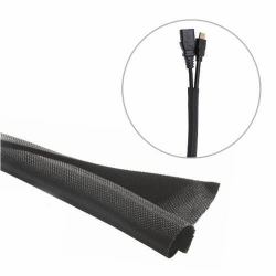 Vivolink VLSC102500B cable sleeve Black (Flexible cable sock Ã¸10mm - black 25 meter roll . - Warranty: 24M)