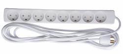 Microconnect GRU00850WDK multiprise 5 m 8 sortie[s] CA Intérieure Blanc (8-way Danish Power Strip 5m - With Earth, without ON/OFF - Switch - Warranty: 300M)