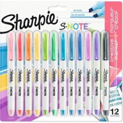 Sharpie 2138233 marqueur indélébile Multicolore 12 pièce[s] (Sharpie 2138233 S-Note Chisel Tip Creative Markers Pack of 12)