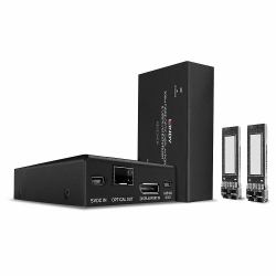 Lindy Kit extender KVM DisplayPort 1.2 & USB sur fibre optique, 300m 