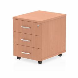 Dynamic I000065 meuble de classement et accessoire Hêtre (Dynamic Impulse 3 Drawer Mobile Pedestal Beech)