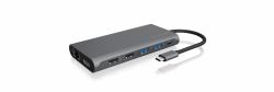 ICY BOX IB-DK4050-CPD Avec fil USB 3.2 Gen 1 [3.1 Gen 1] Type-C Anthracite 