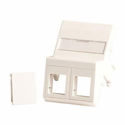Lanview LVN127871 wall plate/switch cover White (Wall plate, angled, 2 x - keystone for 50x75 mm - Clickline outlet white - Warranty: 300M)