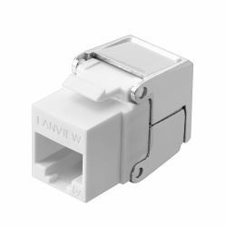 Lanview LVN128084 keystone module (Cat6a Unshielded flip jack - keystone - Warranty: 60M)