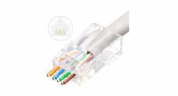 Lanview LVN125305 connecteur de fils RJ45 Transparent (RJ45 UTP plug Cat6 for - AWG23-24 stranded/solid - conductor Easy-Connect 50 pcs box - Warranty: 300M)