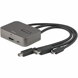 StarTech.com Adaptateur MultiPorts 3-en-1 vers HDMI - Convertisseur USB-C 4K 60Hz, HDMI ou Mini DisplayPort vers HDMI pour Salles de Conférences - Adaptateur Digital AV Video pour Écrans/Affichag...