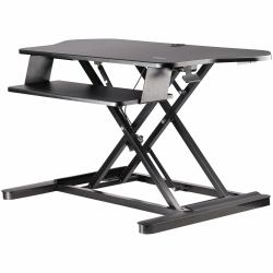 StarTech.com Corner Sit Stand Desk Converter with Keyboard Tray - Large Surface [35" x 21"] - Height Adjustable Ergonomic Desktop/Tabletop Standing Workstation - Supports Dual Monitors (CORNER SIT ...