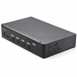 StarTech.com 4 Port HDMI KVM Switch - Single Monitor 4K 60Hz Ultra HD HDR - Desktop HDMI 2.0 KVM Switch with 2 Port USB 3.0 Hub [5Gbps] and 4x USB 2.0 HID, Audio - Hotkey Switching - TAA (4 PT HDMI...