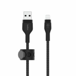 Belkin CAA010BT1MBK câble Lightning 1 m Noir (USB-A TO LTG BRAIDED SILICON 1M BLK)