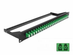 DeLOCK Panneau de distribution 19″ en fibre, 24 ports LC Duplex, vert 