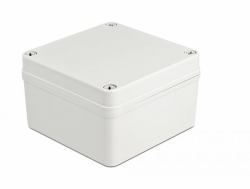 DeLOCK Installation Housing IP65 waterproof 125 x 125 x 75 mm grey (Delock - overflademonteret boks - grÃ¥)