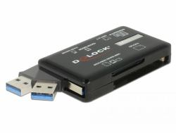 DeLOCK SuperSpeed USB 5 Gbps Card Reader for CF / SD / Micro SD / MS / M2 / xD memory cards (Delock Card Reader SuperSpeed extern USB Type-A [3.2 Gen 1] 5 Gbps, 6 KartenschÃ¤chte)