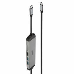 Lindy 43326 station d'accueil Avec fil USB 3.2 Gen 1 [3.1 Gen 1] Type-C Noir, Gris 