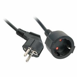 Lindy 30244 power extension 3 m 2 AC outlet[s] Indoor Black (3M NETZVERLNGERUNGSKABEL - SCHUKO)