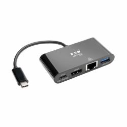 Eaton Tripp Lite U444-06N-H4GUBC station d'accueil USB 3.2 Gen 2 [3.1 Gen 2] Type-C Noir 