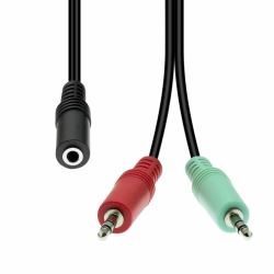 4-Pin to 2x 3-Pin Cable F-M - Black 40cm - Warranty: 360M