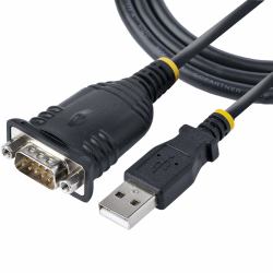 StarTech.com 3ft [1m] USB to Serial Cable, DB9 Male RS232 to USB Converter, Prolific IC, USB to Serial Adapter for PLC/Printer/Scanner/Switch, USB to COM Port Adapter, Windows/Mac (3FT USB TO SERIA...