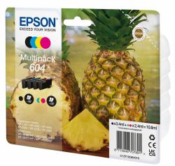 Epson Multipack 4-colours 604 Ink (Epson 604 Multipack - 4-pack - black, yellow, cyan, magenta - original - blister with RF/acoustic alarm - ink cartridge - for Expression Home XP-2200, 2205, 3200,...