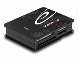 DeLOCK Lecteur de carte USB 2.0 pour cartes mémoire CF / SD / Micro SD / MS / xD / M2 (Delock kortlÃ¦ser - USB 2.0)