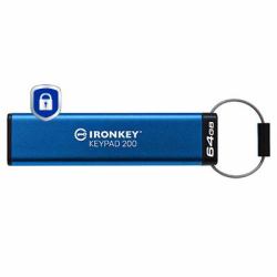 Kingston Technology IronKey 64GB Keypad 200, FIPS 140-3 Lvl 3 AES-256 Hardware Encrypted (64GB IRONKEY KEYPAD 200 AES-256 - ENCRYP FIPS 140-3 LVL 3[PENDING])
