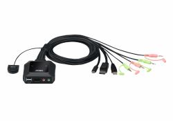 ATEN 2-Port USB-C DisplayPort Hybrid Cable KVM Switch (ATEN CS52DP)