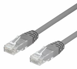 Deltaco TP-60 câble de réseau Gris 0,5 m Cat6 U/UTP [UTP] (DELTACO patchkabel - 50 cm - grÃ¥)