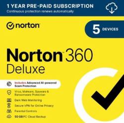 Norton 360 Deluxe Sécurité antivirus Commercial 1 licence[s] 1 année[s] 