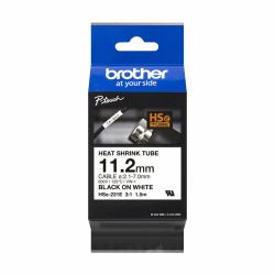 Brother HSE-231E label-making tape (HS-E231E 11.2MM BLACK ON - WHITE HEAT SHRINK TUBE)