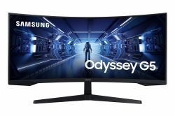 Samsung G55T computer monitor 86.4 cm [34"] 3440 x 1440 pixels UltraWide Quad HD LED Black (Samsung Odyssey G5 C34G55TWWP - LED-Sk)