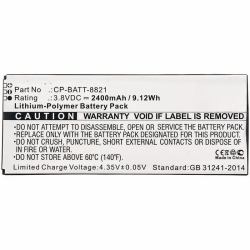 CoreParts MBXCP-BA128 telephone spare part / accessory (Battery 9.12Wh Li-Pol 3.8V - 2400mAh Black for Cordless - Phone 9.12Wh Li-Pol 3.8V 2400mAh Black for Cisco Cordless Phone 8821, - Warranty: 12M)