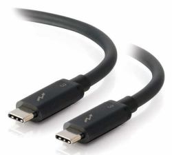 C2G 0.5m Thunderbolt 3 Cable [40Gbps] – Thunderbolt Cable – 4K support – Black (C2G 0.5m Thunderbolt 3 Cable [40Gbps] â Thunderbolt Cable â 4K support â Black)