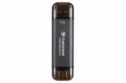Transcend ESD310C Thunderbolt technology 1 TB USB Type-A to USB Type-C USB 3.2 Gen 2x2 Black (1TB EXTERNAL SSD ESD310C USB - 10GBPS TYPE C/A)