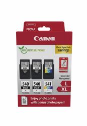 Canon 5224B015 cartouche d'encre 3 pièce[s] Original Noir, Cyan, Magenta, Jaune 