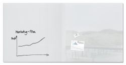 Sigel GL225 tableau magnétique & accessoires Verre 2000 x 1000 mm Blanc (Sigel Artverum Polished Glass Board Super White 2000x1000x18mm)