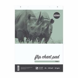 RHINO FC1TMP-4 chevalet de conférence et accessoires 580 x 800 mm Vert, Noir, Blanc (RHINO A1 Flipchart Pad 40 Leaf B [Pack of 5])