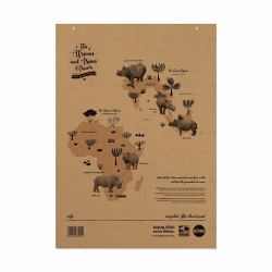RHINO SRFC-4 flip chart 580 x 810 mm Brown (RHINO A1 Recycled Flipchart Pad 40 Leaf S20/B [Pack of 5])