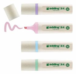 Edding 24 EcoLine marqueur 1 pièce[s] Pointe biseautée Multicolore (e-24/4S EcoLine Pastel Colours Set [4])