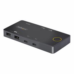 StarTech.com C2-H46-UC2-PD-KVM commutateur écran, clavier et souris Noir (USB-C KVM SWITCH 4K 60HZ -DUAL - 100W PD PASS-THROUGH)