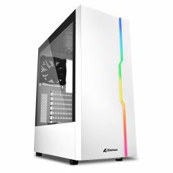 Sharkoon RGB Slider Midi Tower Blanc 