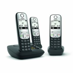 Gigaset A690A Téléphone analog/dect Identification de l'appelant Noir (A690A Analog/Dect Telephone - Caller Id Black - Warranty: 12M)