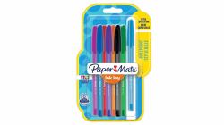 Papermate InkJoy 100ST Couleurs assorties Stylo à bille Moyen 8 pièce[s] (Paper Mate 1956737 InkJoy 100 Ball Pen Medium Tip Assorted Colours Pack of 8)