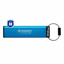 Kingston Technology IronKey 512GB USB-C Keypad 200C, FIPS 140-3 Lvl 3 AES-256 (Kingston IronKey Keypad 200C - USB fla)