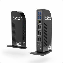 Plugable Technologies UD-ULTC4K Avec fil USB 3.2 Gen 2 [3.1 Gen 2] Type-C Noir (Plugable USB-C TRIPLE 4K DISPLAY DOCK PD)