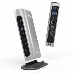 Plugable Technologies TBT4-UDZ-UK station d'accueil Avec fil Thunderbolt 4 Noir, Argent 