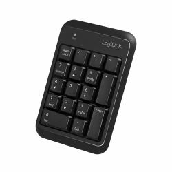 LogiLink ID0201 numeric keypad Laptop Bluetooth Black (Keypad, BT 5.1, 17 keys, black - Warranty: 48M)