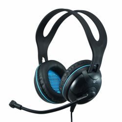 andrea communications EDU-455 Casque Avec fil Arceau Bureau/Centre d'appels USB Type-A Noir, Bleu 